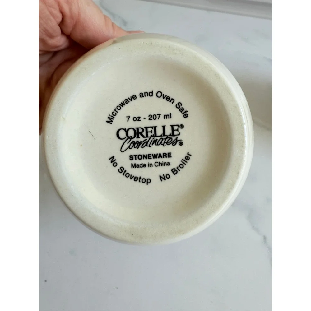 VTG 1980s Set of 3 Corelle Corningware Abundance Ramekins 4 1/4